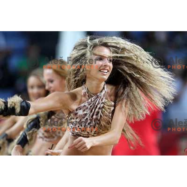 FIBA dancing team performing during FIBA World Championship 2010 in Sinan Erdem Dome, Istanbul, Turkey 