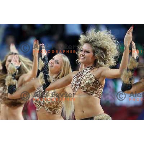 FIBA dancing team performing during FIBA World Championship 2010 in Sinan Erdem Dome, Istanbul, Turkey 