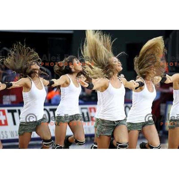 FIBA dancing team performing during FIBA World Championship 2010 in Sinan Erdem Dome, Istanbul, Turkey 