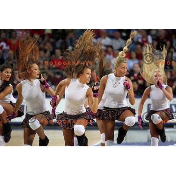 FIBA dancing team performing during FIBA World Championship 2010 in Sinan Erdem Dome, Istanbul, Turkey 