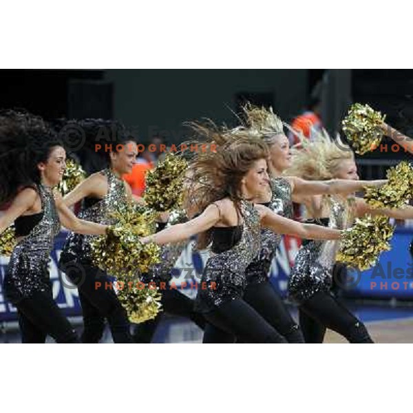 FIBA dancing team performing during FIBA World Championship 2010 in Sinan Erdem Dome, Istanbul, Turkey 