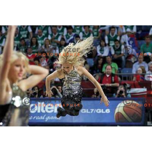FIBA dancing team performing during FIBA World Championship 2010 in Sinan Erdem Dome, Istanbul, Turkey 