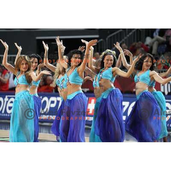 FIBA dancing team performing during FIBA World Championship 2010 in Sinan Erdem Dome, Istanbul, Turkey 