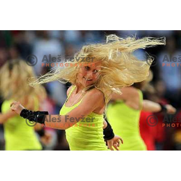 FIBA dancing team performing during FIBA World Championship 2010 in Sinan Erdem Dome, Istanbul, Turkey 