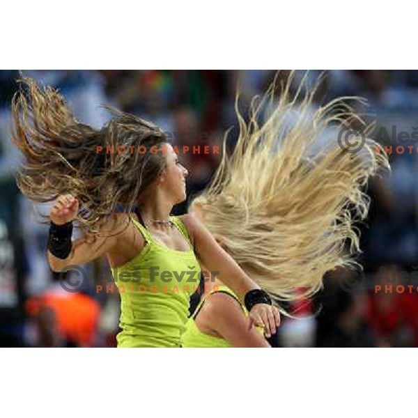 FIBA dancing team performing during FIBA World Championship 2010 in Sinan Erdem Dome, Istanbul, Turkey 
