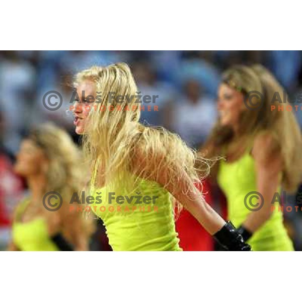 FIBA dancing team performing during FIBA World Championship 2010 in Sinan Erdem Dome, Istanbul, Turkey 