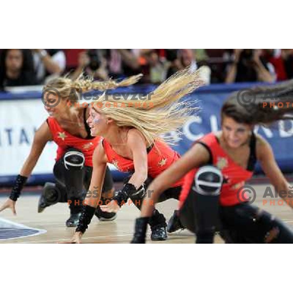 FIBA dancing team performing during FIBA World Championship 2010 in Sinan Erdem Dome, Istanbul, Turkey 