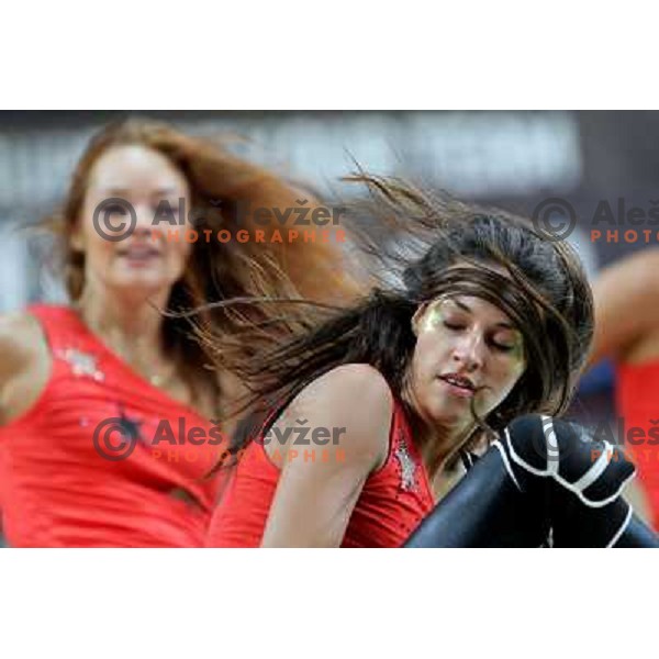 FIBA dancing team performing during FIBA World Championship 2010 in Sinan Erdem Dome, Istanbul, Turkey 