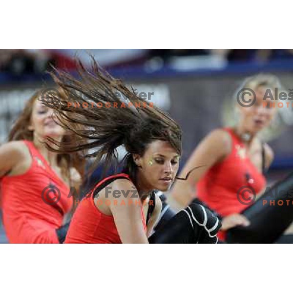 FIBA dancing team performing during FIBA World Championship 2010 in Sinan Erdem Dome, Istanbul, Turkey 