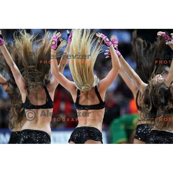 FIBA dancing team performing during FIBA World Championship 2010 in Sinan Erdem Dome, Istanbul, Turkey 