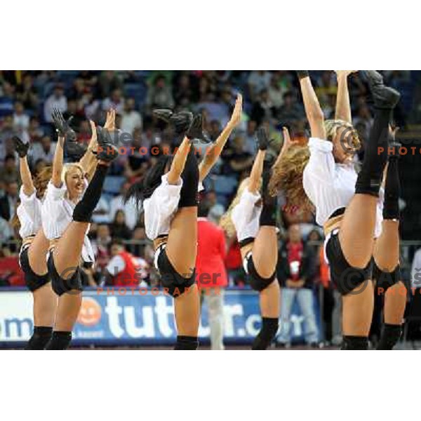FIBA dancing team performing during FIBA World Championship 2010 in Sinan Erdem Dome, Istanbul, Turkey 