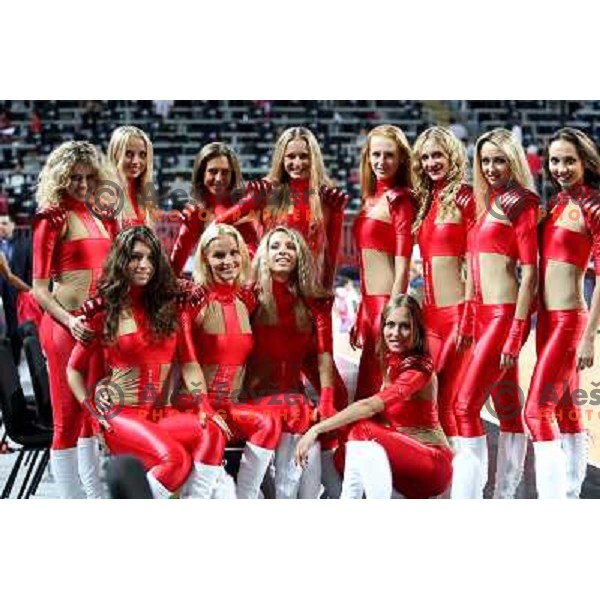 FIBA dancing team performing during FIBA World Championship 2010 in Sinan Erdem Dome, Istanbul, Turkey 