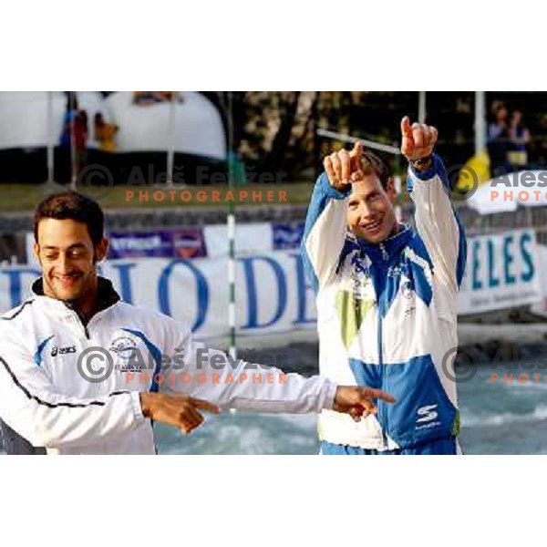 Jure Meglic SLO finished third at ICF canoe slalom world championships in Tacen, Slovenia 12.9.2010 