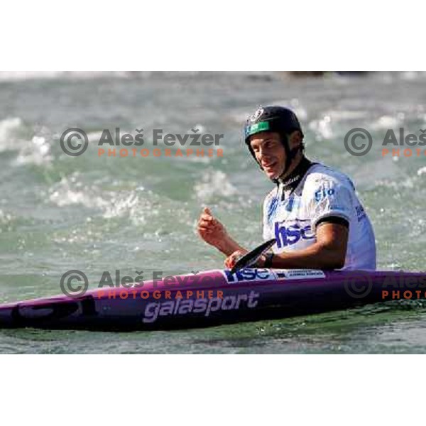 Jure Meglic SLO finished third at ICF canoe slalom world championships in Tacen, Slovenia 12.9.2010 