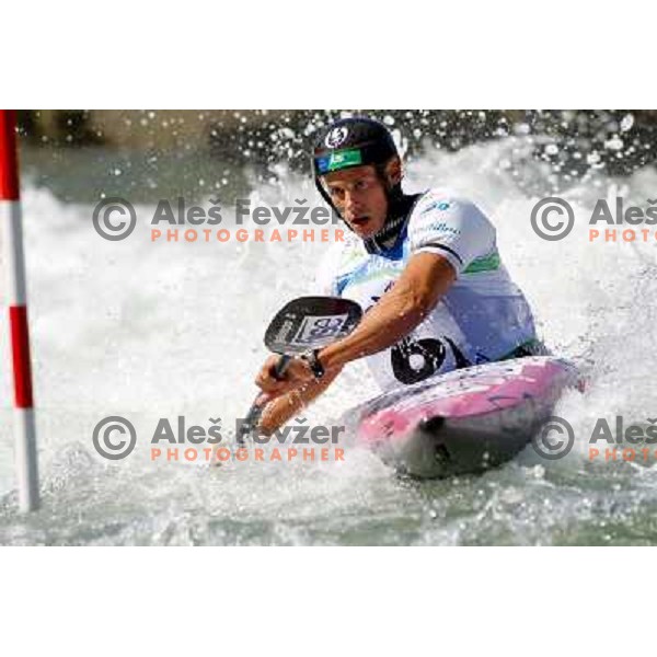 Jure Meglic SLO finished third at ICF canoe slalom world championships in Tacen, Slovenia 12.9.2010 