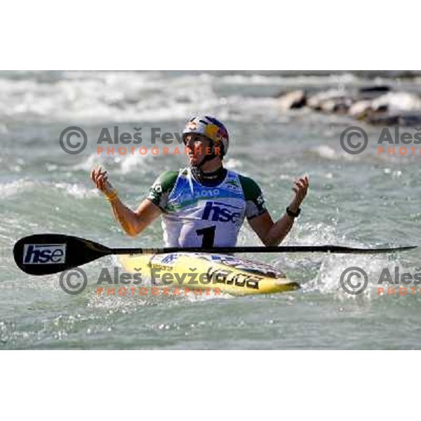 Peter Kauzer SLO at ICF canoe slalom world championships in Tacen, Slovenia 12.9.2010 