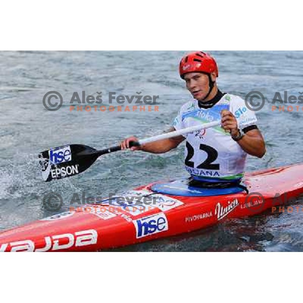 Jure Lenarcic SLO at ICF canoe slalom world championships in Tacen, Slovenia 12.9.2010 