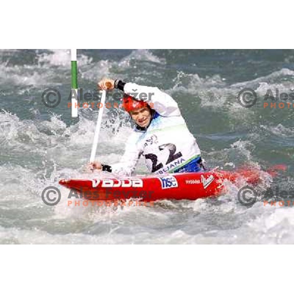 Jure Lenarcic SLO at ICF canoe slalom world championships in Tacen, Slovenia 12.9.2010 