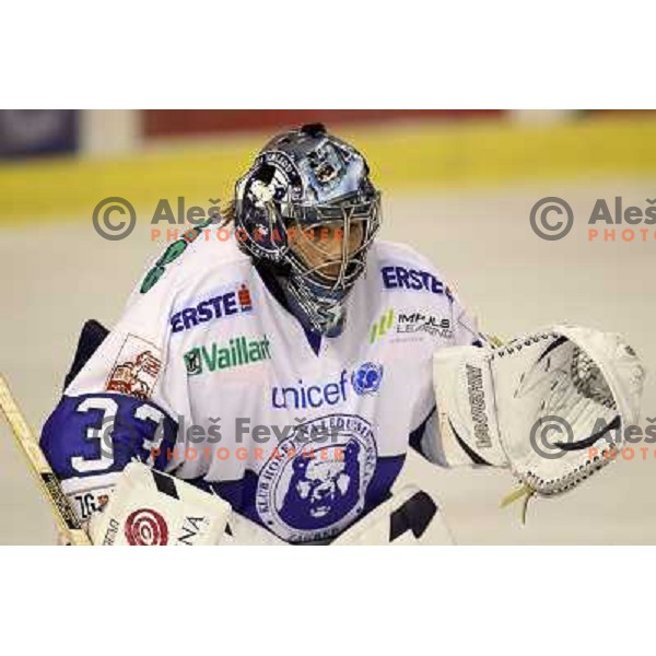 Robert Kristan in action during ice-hockey match Tilia Olimpija-KHL Medvescak in round 3 of EBEL league, played in Hala Tivoli, Ljubljana, Slovenia on September 17, 2010 