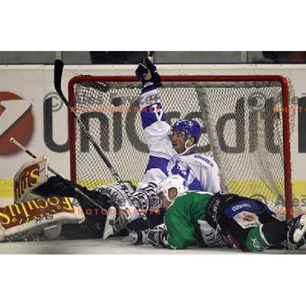  in action during ice-hockey match Tilia Olimpija-KHL Medvescak in round 3 of EBEL league, played in Hala Tivoli, Ljubljana, Slovenia on September 17, 2010 