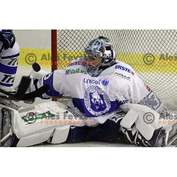 Robert Kristan in action during ice-hockey match Tilia Olimpija-KHL Medvescak in round 3 of EBEL league, played in Hala Tivoli, Ljubljana, Slovenia on September 17, 2010 