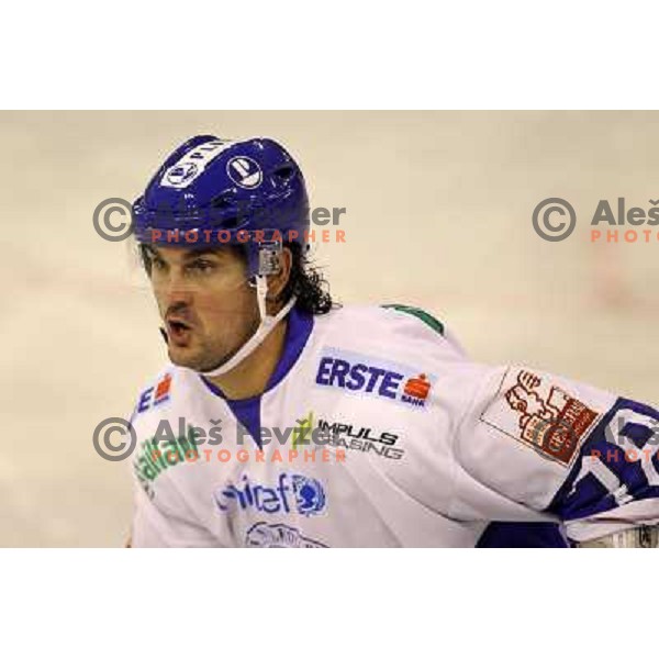 Frank Banham in action during ice-hockey match Tilia Olimpija-KHL Medvescak in round 3 of EBEL league, played in Hala Tivoli, Ljubljana, Slovenia on September 17, 2010 