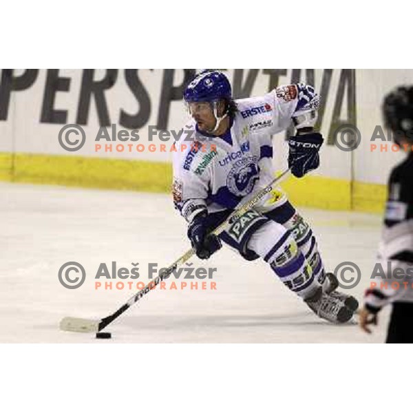Frank Banham in action during ice-hockey match Tilia Olimpija-KHL Medvescak in round 3 of EBEL league, played in Hala Tivoli, Ljubljana, Slovenia on September 17, 2010 