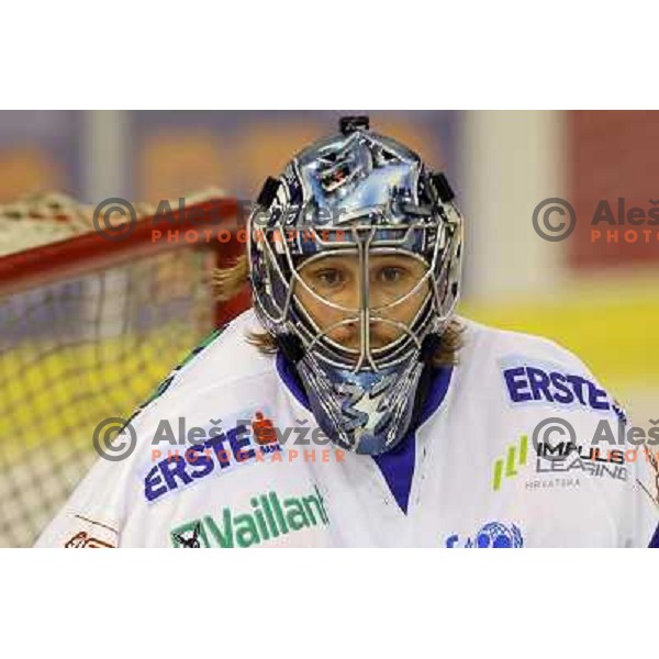 Robert Kristan in action during ice-hockey match Tilia Olimpija-KHL Medvescak in round 3 of EBEL league, played in Hala Tivoli, Ljubljana, Slovenia on September 17, 2010 