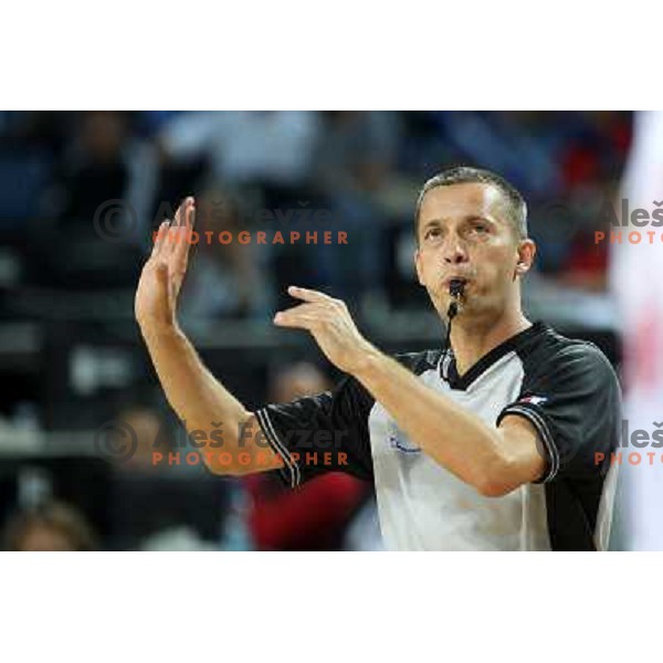 Referee Saso Pukl of Slovenia in action during basketball match Russia-New Zealand in eight-final of FIBA World Championship 2010, played in Sinan Erdem Dome, Istanbul, Turkey on September 6, 2010 