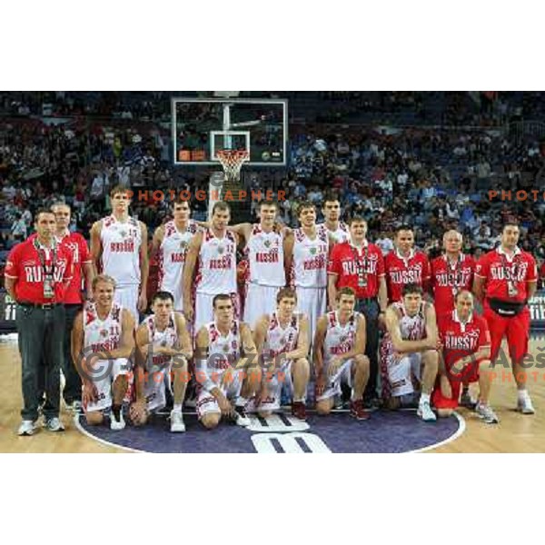 Team of Russia basketball match Russia-New Zealand in eight-final of FIBA World Championship 2010, played in Sinan Erdem Dome, Istanbul, Turkey on September 6, 2010 