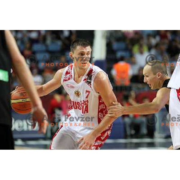  of Russia and of New Zealand in action during basketball match Russia-New Zealand in eight-final of FIBA World Championship 2010, played in Sinan Erdem Dome, Istanbul, Turkey on September 6, 2010 