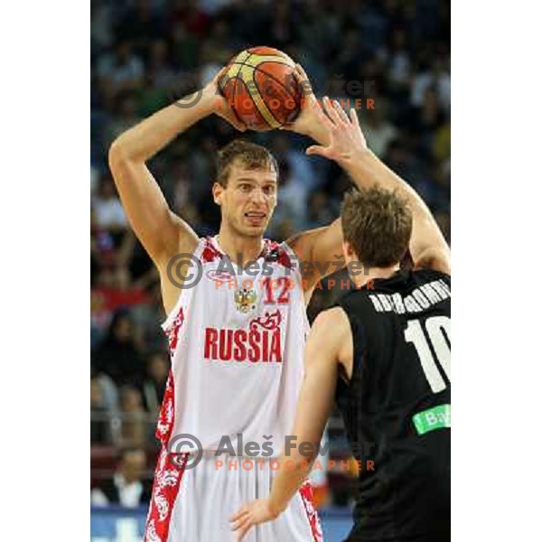  of Russia and of New Zealand in action during basketball match Russia-New Zealand in eight-final of FIBA World Championship 2010, played in Sinan Erdem Dome, Istanbul, Turkey on September 6, 2010 