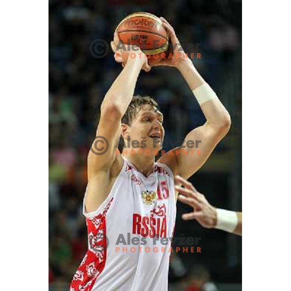  of Russia in action during basketball match Russia-New Zealand in eight-final of FIBA World Championship 2010, played in Sinan Erdem Dome, Istanbul, Turkey on September 6, 2010 