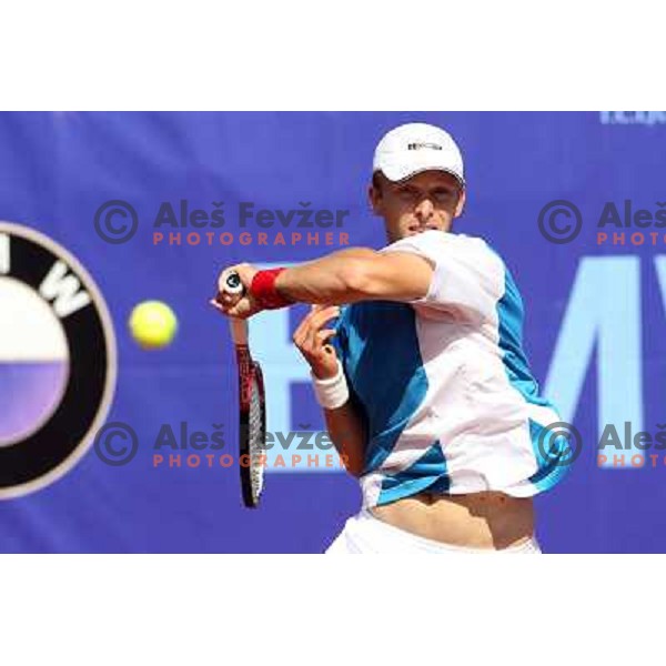 Nikola Ciric of Serbia in action during first round of BMW Ljubljana Open on ATP Challenger Tour, played in SC Ljubljana on September 21, 2010 