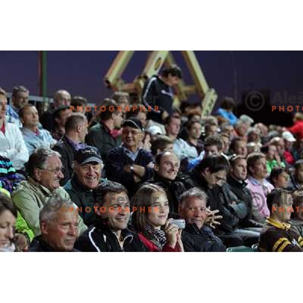 Spectators watching action during first round of BMW Ljubljana Open on ATP Challenger Tour, played in SC Ljubljana on September 21, 2010 