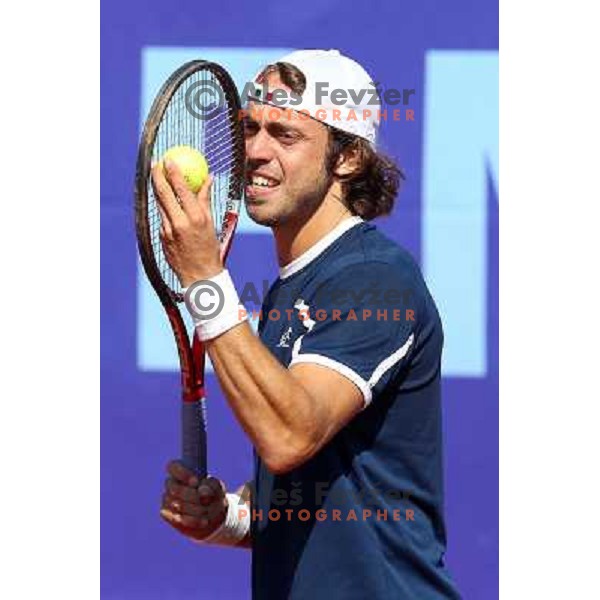 Paolo Lorenzi of Italy in action during first round of BMW Ljubljana Open on ATP Challenger Tour, played in SC Ljubljana on September 21, 2010 
