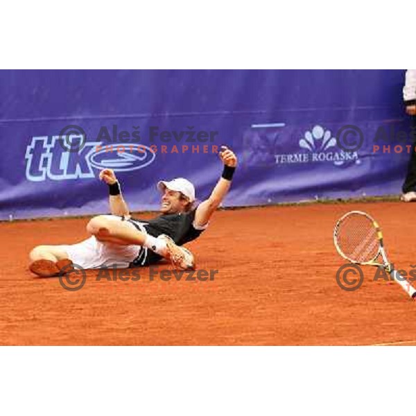 Blaz Kavcic of Slovenia, winner of BMW Ljubljana Open, ATP Challenger Tour, played in SC Ljubljana on September 26, 2010 