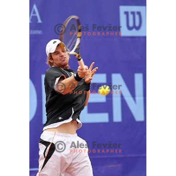  Blaz Kavcic of Slovenia in action during Final of BMW Ljubljana Open, ATP Challenger Tour, played in SC Ljubljana on September 26, 2010 