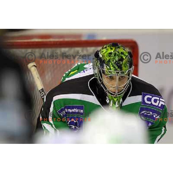 Ales Sila of Tilia Olimpija in action during ice-hockey match Tilia Olimpija- Acroni Jesenice in round 6 of EBEL league, played in Hala Tivoli, Ljubljana, Slovenia on September 26, 2010 