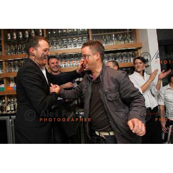 Gasper Carman at Wine degustation and competition for waiters and bartenders in glass pouring of 1 dcl in E vino bar, Ljubljana, Slovenia on September 27, 2010
