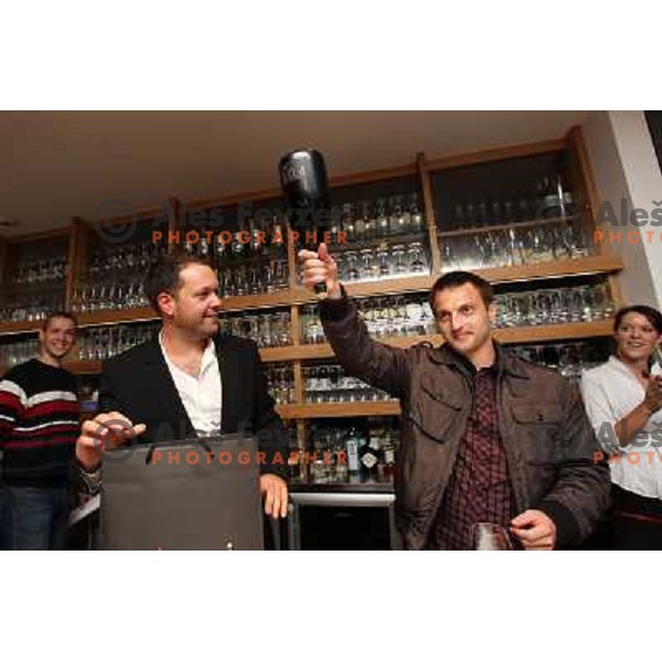 Gasper Carman at Wine degustation and competition for waiters and bartenders in glass pouring of 1 dcl in E vino bar, Ljubljana, Slovenia on September 27, 2010