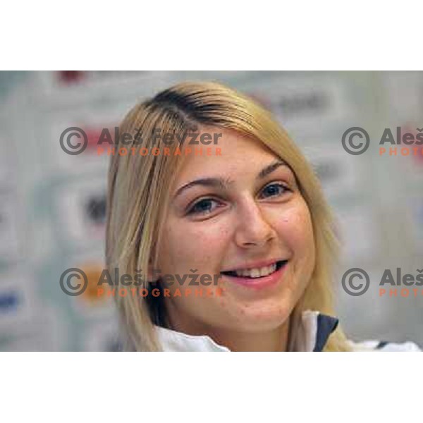 Tamara Mavsar of RK Krim Mercator during press conference before the start of the season in M hotel, Ljubljana, Slovenia on September 29, 2010 