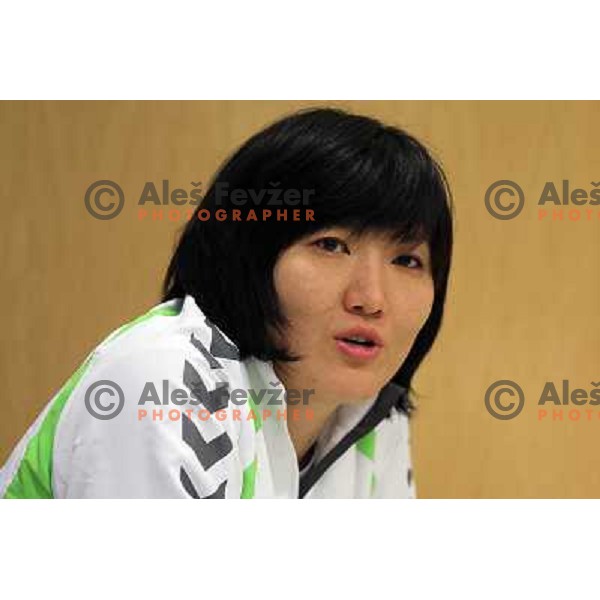 Liudmila Bodnieva of RK Krim Mercator during press conference before the start of the season in M hotel, Ljubljana, Slovenia on September 29, 2010 