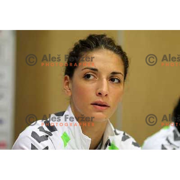 Andrea Penezic of RK Krim Mercator during press conference before the start of the season in M hotel, Ljubljana, Slovenia on September 29, 2010 