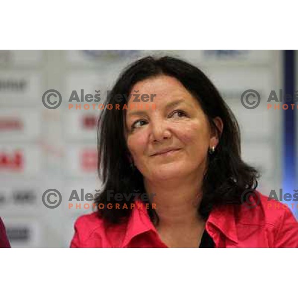 Marta Bon, coach of RK Krim Mercator during press conference before the start of the season in M hotel, Ljubljana, Slovenia on September 29, 2010 