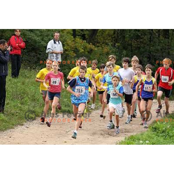 Kids running during 31. Smarna gora mountain race, WMRA Grand Prix- Final, Ljubljana on October 2, 2010 