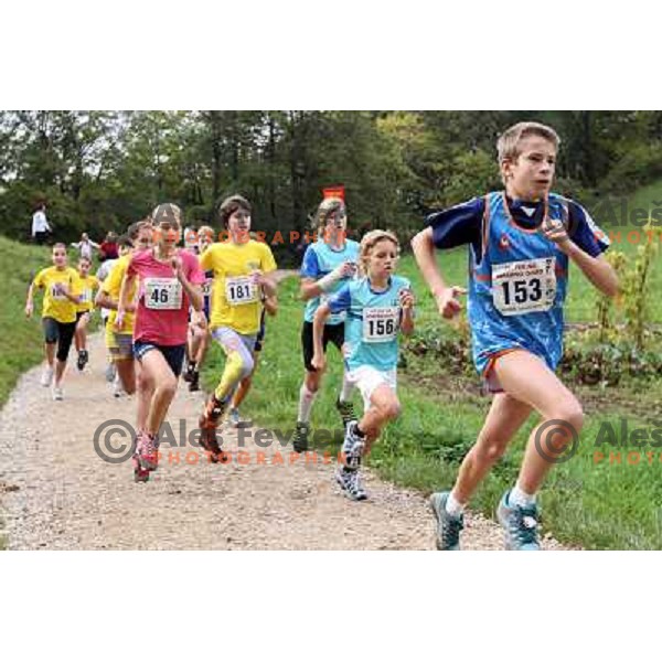 Kids running at 31. Smarna gora mountain race, WMRA Grand Prix- Final, Ljubljana on October 2, 2010 