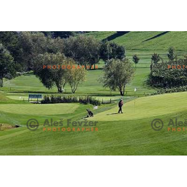 Golf course Zlati gric ( 9 holes, par 36, 2760 meters) in Slovenske Konjice, Slovenia lies in idyllic surroundings between vineyards in Sÿkalce. It is naturally stirred up and entirely rounded up with vineyards. Playing fields are variegated with a b