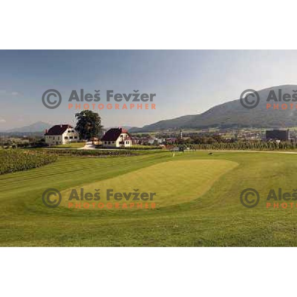 Golf course Zlati gric ( 9 holes, par 36, 2760 meters) in Slovenske Konjice, Slovenia lies in idyllic surroundings between vineyards in Sÿkalce. It is naturally stirred up and entirely rounded up with vineyards. Playing fields are variegated with a b