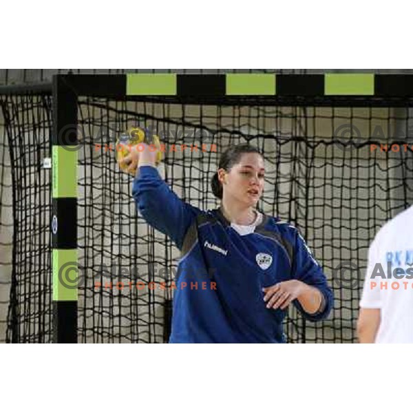 Neja Soberl of RK Krim Mercator during practice session open to the press in practice court of Stozice Hall, Ljubljana, Slovenia on October 8,2010 